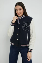 Volnena jakna mornarsko modra barva