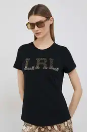 Bombana kratka majica Lauren Ralph Lauren rna barva