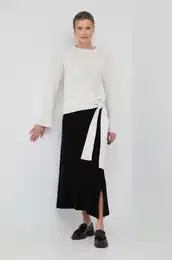 Volnen pulover enski, be barva