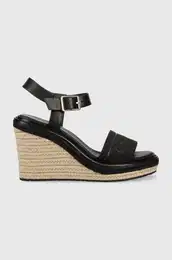 Sandali WEDGE 70HH - HE ženski, črna barva, HW0HW01499