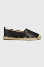Usnjene espadrile Lauren Ralph Lauren Cameryn IV rna barva, 802905304001