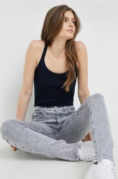 Bombaen top mornarsko modra barva