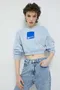 Svetlo modra Oversized pulover za dame image