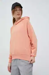 Pulover enska, oranna barva, s kapuco
