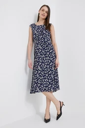 Haljina Lauren Ralph Lauren boja: tamno plava, mini, iri se prema dolje