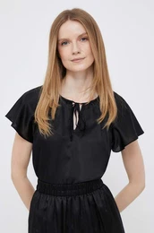 Bluza s primesjo svile rna barva