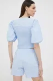 Short sleeves Bluze brez Zapenjanja za dame image
