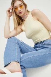 Top Hollister Co. enski, rumena barva