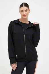 Pulover ML Hooded ženski, črna barva, s kapuco