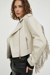 Usnjena biker jakna enska, be barva