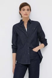 Jeans srajca Lauren Ralph Lauren enska, mornarsko modra barva