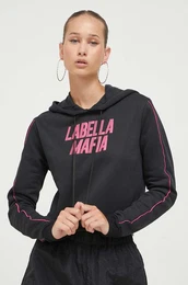 Pulover enska, rna barva, s kapuco