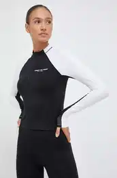 Majica z dolgimi rokavi ženski, črna barva