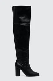 Elegantni škornji ženski, črna barva