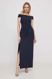 Haljina Lauren Ralph Lauren boja: tamno plava, maxi, ravna, 253936388