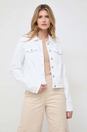 Jeans jakna enska, bela barva