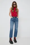 Crvene culotte traperice bootcut/trapezice image