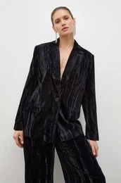 Suknji 2ND Janet - Crinkled Velvet rna barva 2234115154