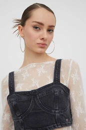 Top iz jeansa rna barva