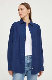 Bombana srajca enska, mornarsko modra barva