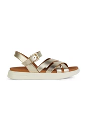 Usnjeni sandali D XAND 2S enski, zlata barva, D35PAB 000CF C2012