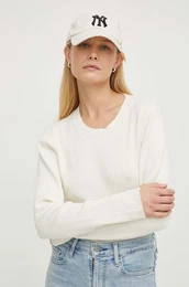 Pulover s primesjo volne enski, be barva