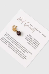 pozlaen obesek z rdeim granatom