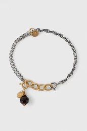 srebrna zapestnica z rdeim granatom