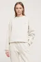 Khaki Oversized pulover za dame image