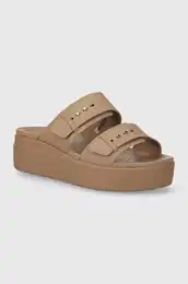 Natikai Brooklyn Low Wedge Sandal enski, rjava barva, 207431