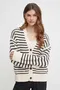 Bela, Rdeča Črtasti Puloverji Pleten za dame image