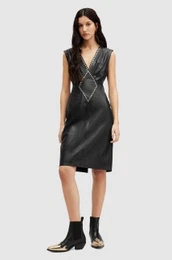 Usnjena obleka SYLA LEA STUD DRESS