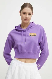 Bombaen pulover enski, vijolina barva, s kapuco, 624346