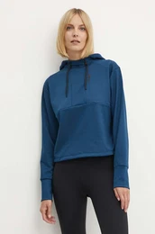 Pulover enska, mornarsko modra barva, s kapuco
