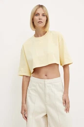 Bombana kratka majica enska, rumena barva, IR6000