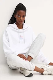 Pulover MLB Los Angeles Dodgers bela barva, s kapuco, BB012PMKPMF608522WW