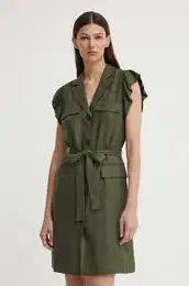 Obleka iz meanice lana OxalisBBGaia dress zelena barva, BBW3939