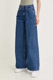 Kavbojke WIDE LEG JEANS UHW enske, mornarsko modra barva, PL204740CT9