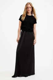 Haljina i demper HAYES DRESS boja: crna, maxi, ravna, W125DA