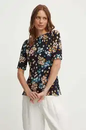 Kratka majica Lauren Ralph Lauren enska, rna barva, 200940451