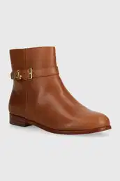 Usnjeni glenarji Lauren Ralph Lauren Brooke enski, rjava barva, 802946807002