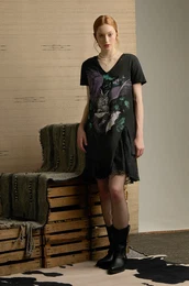 Bombana kratka majica enski, rna barva