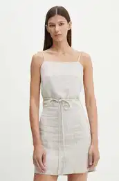 Lanena obleka be barva