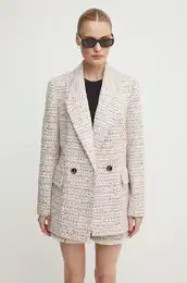 Suknji s primesjo volne StickweedBBGrande blazer roza barva, BBW3958