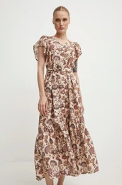 Obleka iz meanice lana ZeodaryBBMaysie dress roza barva, BBW3934