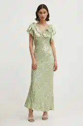 Obleka Tilda Dress zelena barva, NFDDR1350