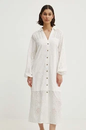 Bombana obleka Jenna Shirt dress bela barva, NFDDR1349