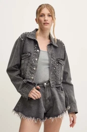 Jeans jakna enska, siva barva