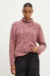 Pulover s primesjo volne enski, roza barva, 0905.8202