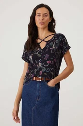 Bombana kratka majica enski, rna barva